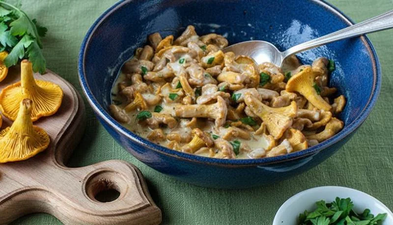 Sauce express aux chanterelles