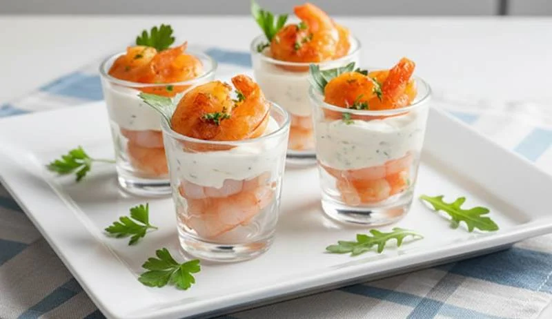 Verrines de crevettes
