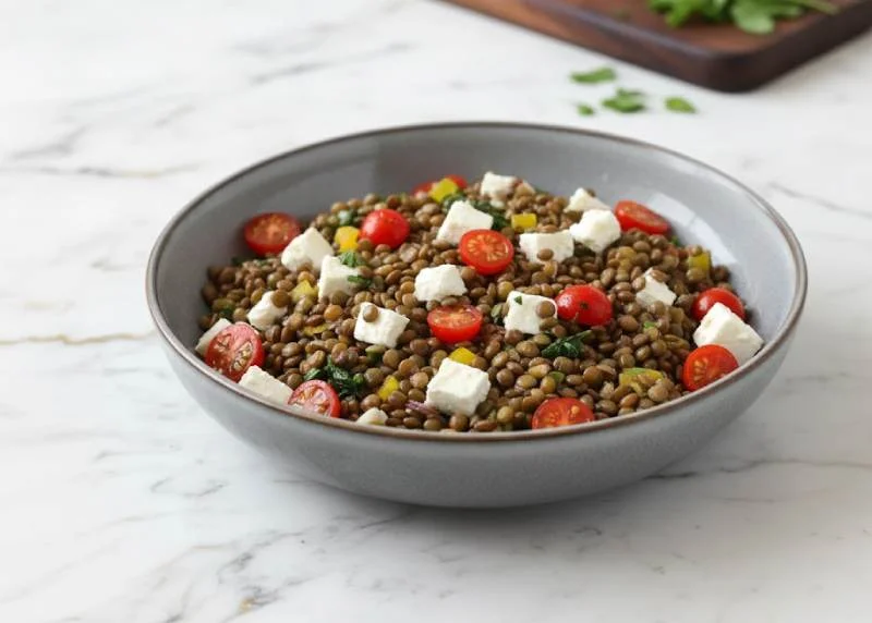 Salade Fraîche de Lentilles à la Grecque