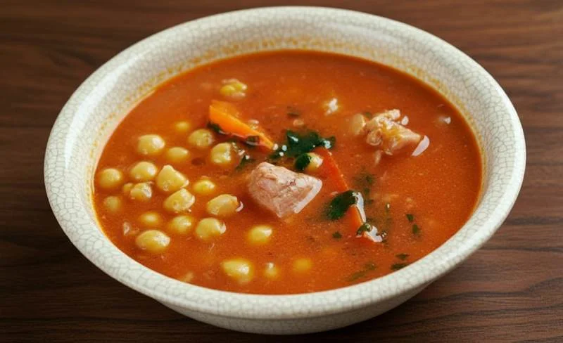 Soupe rouge algérienne aux épices orientales