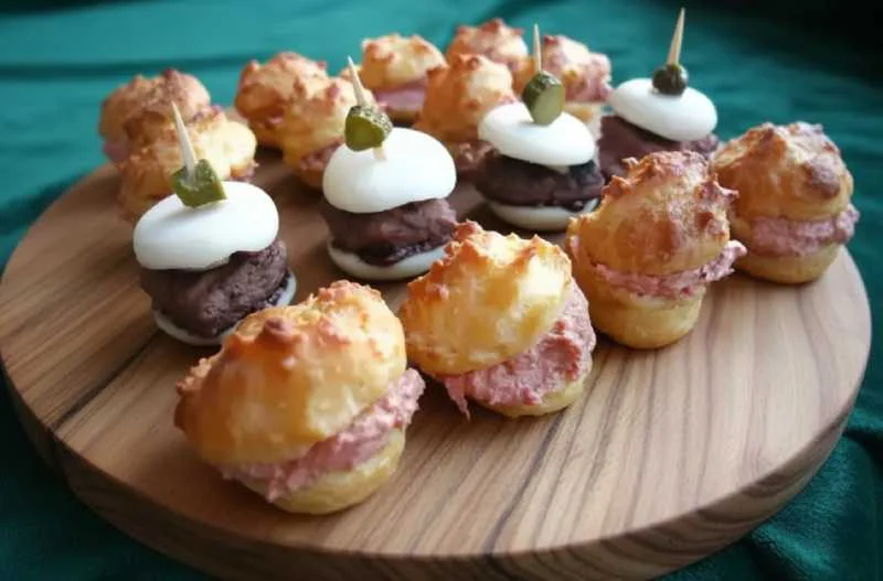Gougères au thon et mini burgers au Babybel : idée apéritif originale