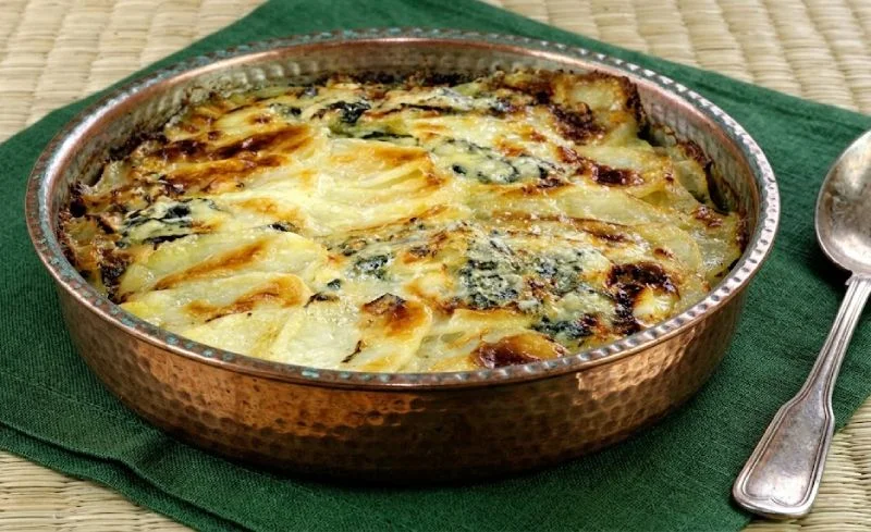 Gratin de courgettes et pommes de terre à la Fourme d’Ambert