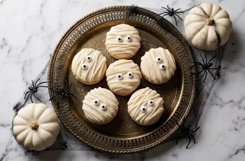 Macarons Momies : Les Petites Créatures Sucrées d’Halloween