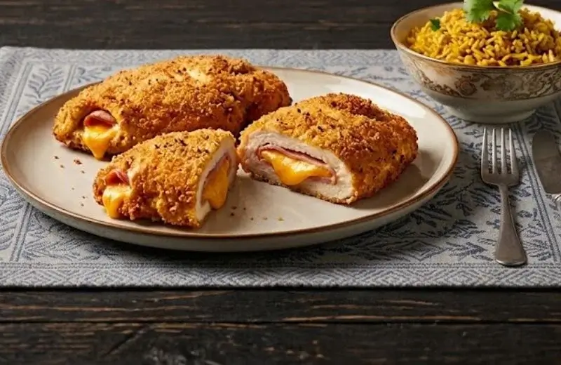 Cordon bleu de poulet au jambon et cheddar à l’Airfryer