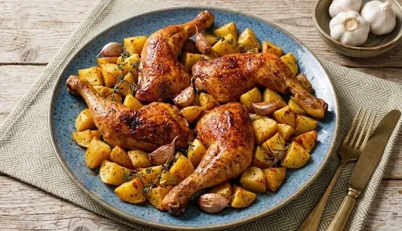 Cuisses de poulet et pommes de terre au Airfryer