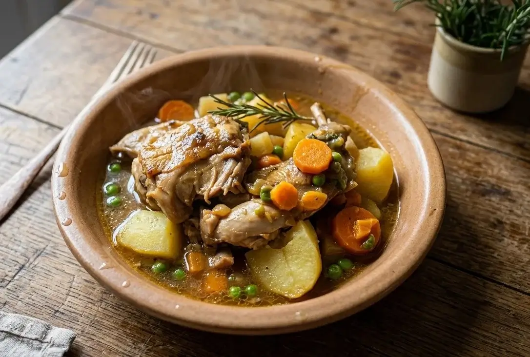 Navarin de lapin aux petits pois