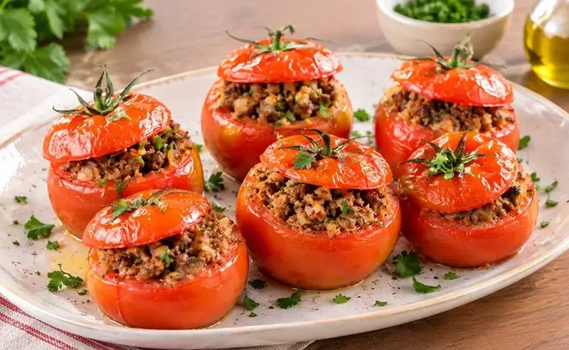 Tomates farcies à la viande hachée au Airfryer