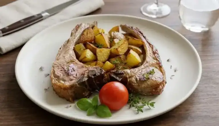 Carré d’agneau et pommes de terre fondantes